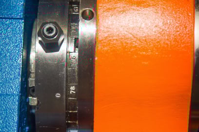 Lineup of industrial flywheel punch press machines for metal stamping